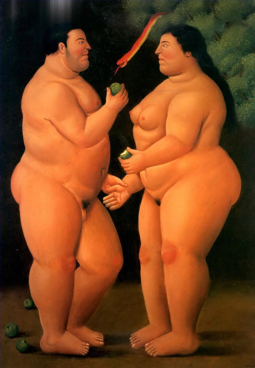 Adam et Ève Fernando Botero Peintures à l'huile